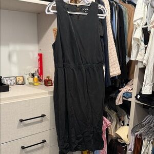 J. Crew Classic Black Midi Dress